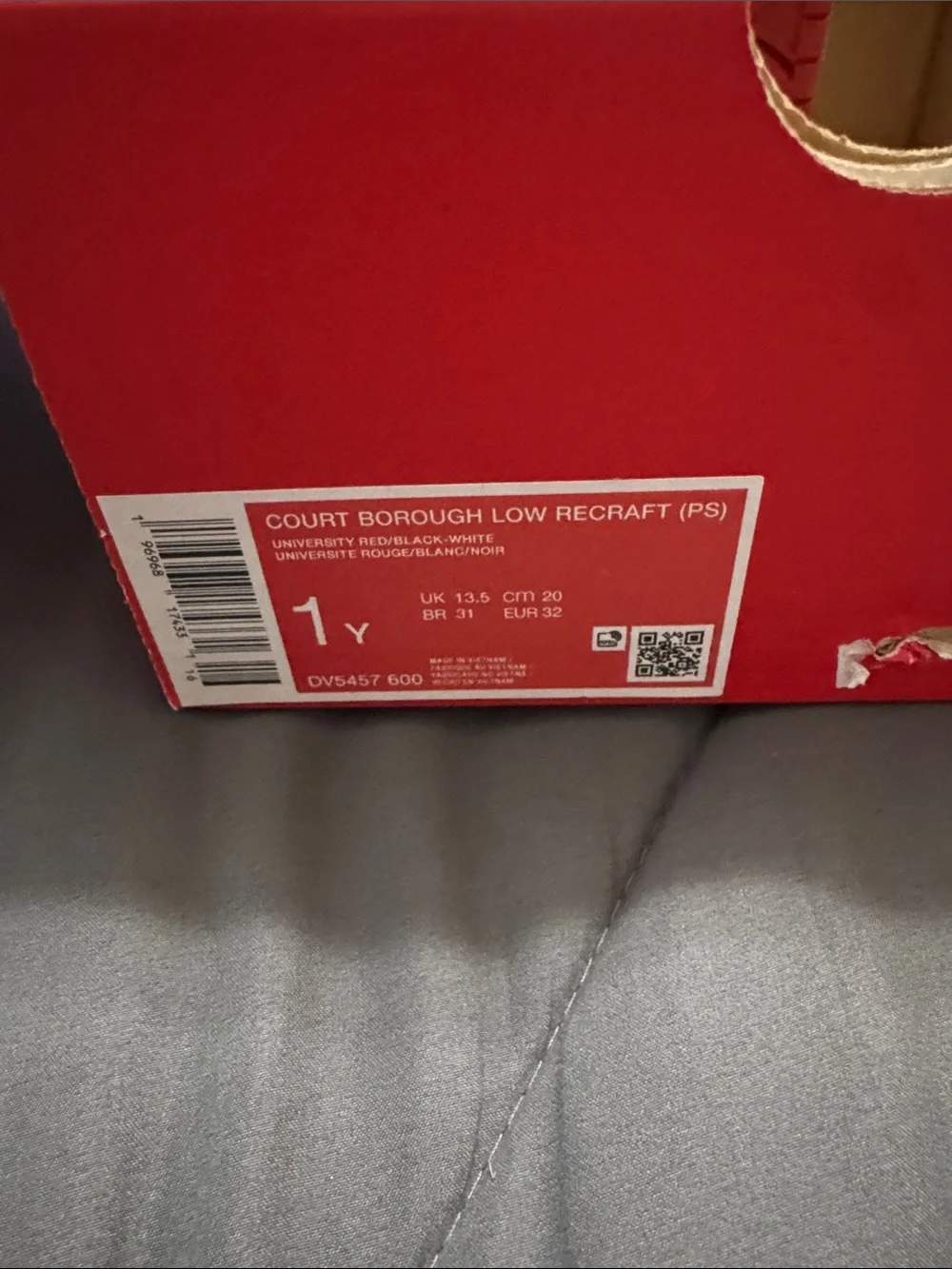Nike Kids Black and Red Velcro Strap Sneakers